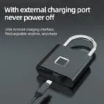 Rixiang Smart Fingerprint Padlock ჭკვიანი წყალგაუმტარი ბოქლომი თითის ანაბეჭდით - Image 2