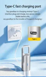 Rixiang Smart Fingerprint Padlock ჭკვიანი ბიომეტრიული ბოქლომი - Image 2
