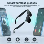 M01 Smart AI Glasses – ჭკვიანი სათვალე, Bluetooth აუდიოთი, Hands-Free ზარებითა და Anti-Blue Light დაცვით (IP67) - Image 3