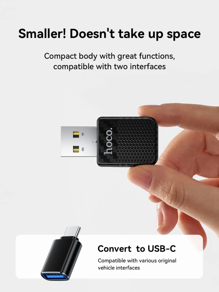 Hoco HU3  USB-A Port Car Wireless CarPlay Adapter - Image 2