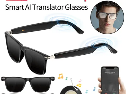 M01 Smart AI Glasses – ჭკვიანი სათვალე, Bluetooth აუდიოთი, Hands-Free ზარებითა და Anti-Blue Light დაცვით (IP67)