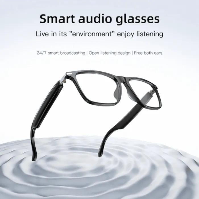 M01 Smart AI Glasses – ჭკვიანი სათვალე, Bluetooth აუდიოთი, Hands-Free ზარებითა და Anti-Blue Light დაცვით (IP67) - Image 4
