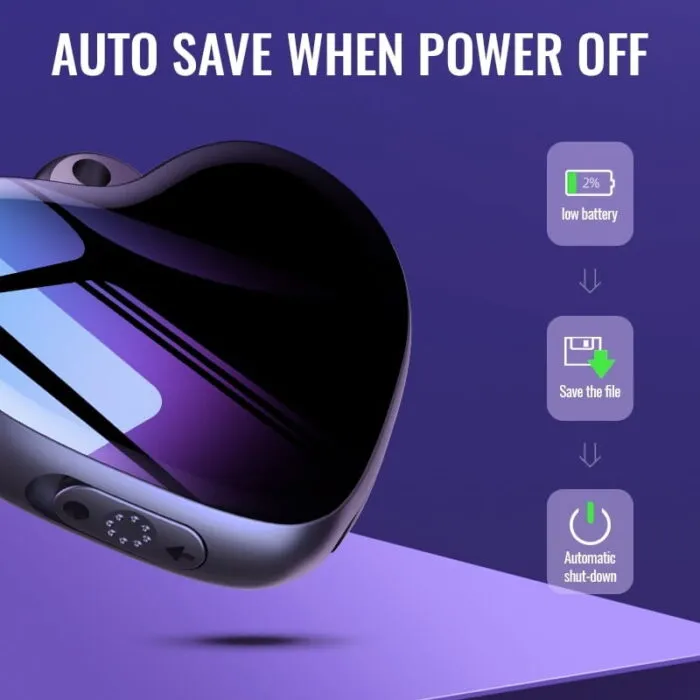 Q66  ფარული ხმის ჩამწერი (Voice Control Recording heart) 16GB - Image 7