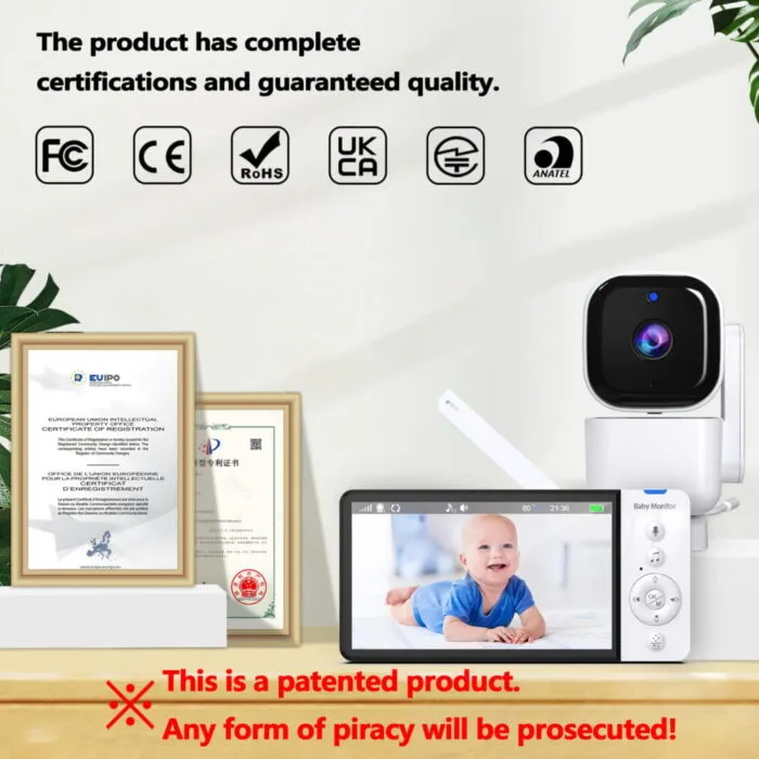 ძიძა კამერა baby monitor WiFi ბავშვის მონიტორი ABM720S - Image 4