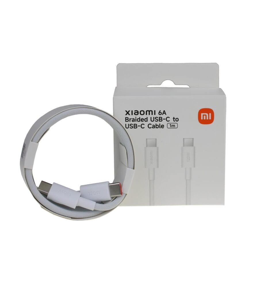 Xiaomi 3A Braided USB-C to USB-C Cable 1M დამტენი კაბელი