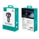 USAMS CC328 30W A+C Digital Display BT FM Car Charger​ FM მოდულატორი