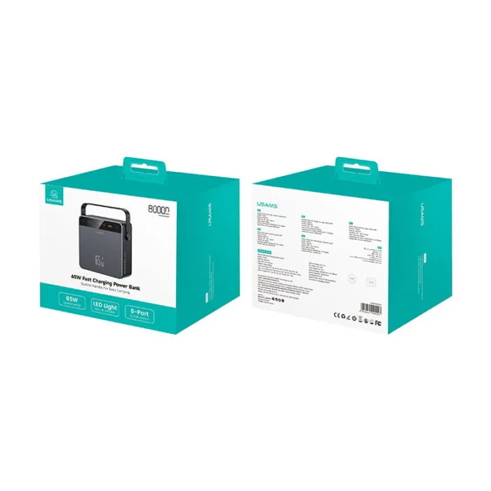 USAMS US-CD196 80000mAh 130W Power Station – პორტატული დამტენი - Image 5