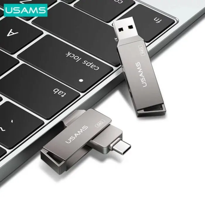 USAMS US-ZB201 128GB USB 3.0 + Type-C ფლეშ მეხსიერება - Image 2
