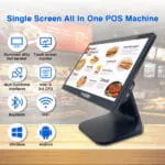 YHD-WTS606 15.6" POS Machine 8G SSD:128G Bluetooth and WIFI ტერმინალი სენსორული ეკრანით